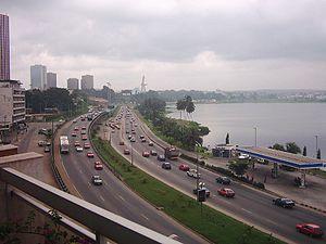 Freeway in the centre of Abidjan