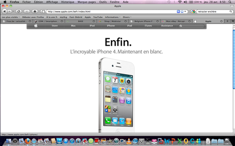 Enfin. L’incroyable iPhone 4. Maintenant en blanc.