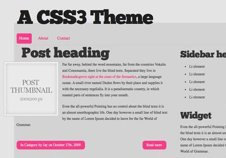 A free HTML5 and CSS3 theme Top 10 HTML5 Thèmes pour Wordpress