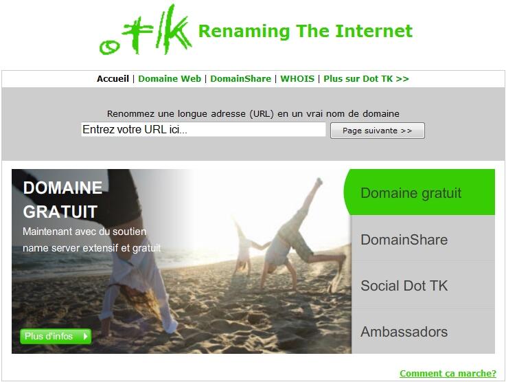 dotk Renommons lInternet : Dot.tk
