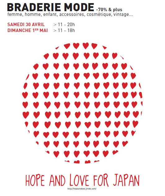 La braderie Hope and Love for Japan
