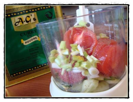 Soupe froide de tomates et concombre