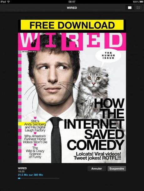 Presse numérique : le numéro de Mai du magazine Wired gratuit