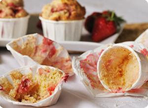 Muffins à la fraise sans gluten