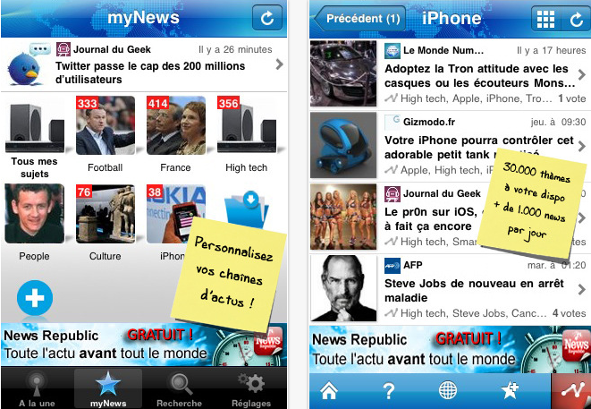 News republic application iphone