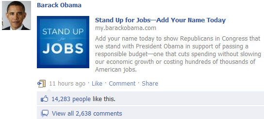 Obama sur Facebook