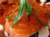 Petits rôtis saumon, tomates séchées, ricotta estragon