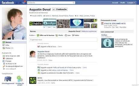 Le CV Facebook d’Augustin Duval qui fait le buzz