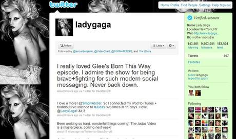 Le compte Twitter de Lady Gaga atteindra 10 millions d’abonnés la semaine prochaine