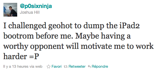 Geohot au secours de l’iPad 2 !