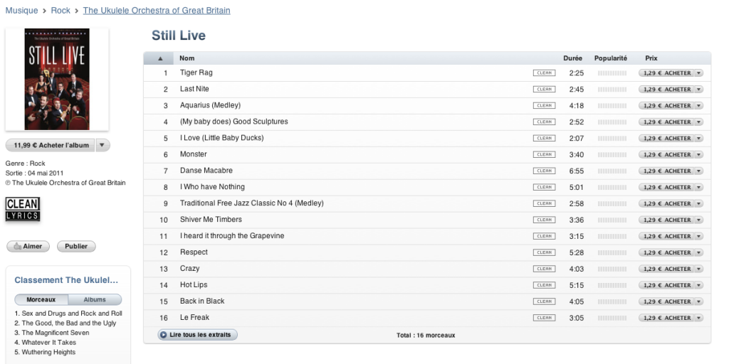 Still Live (enfin !) dispo sur iTunes !