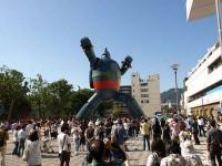 Photo de la statue de Tetsujin 28 à Kobe