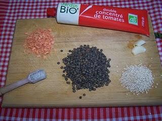 Plat complet lentilles-quinoa
