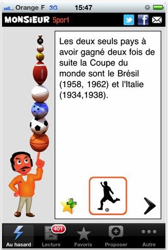 screen capture 11 Lapplication de Monsieur Sport