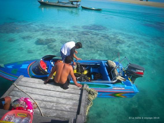 Notre tout petit speedboat pour la plongée (Nabucco, Kalimantan Est, Indonésie)