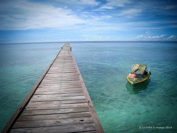 Le ponton solitaire de Kakaban (Kalimantan Est, Indonésie)