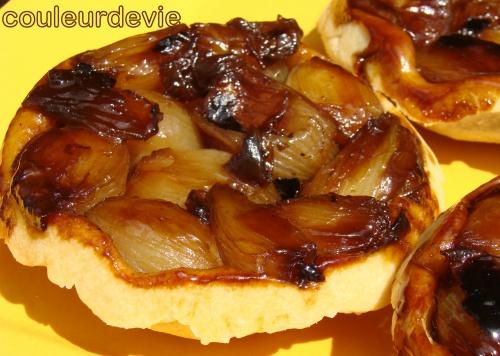 Tatin d’échalotes confites
