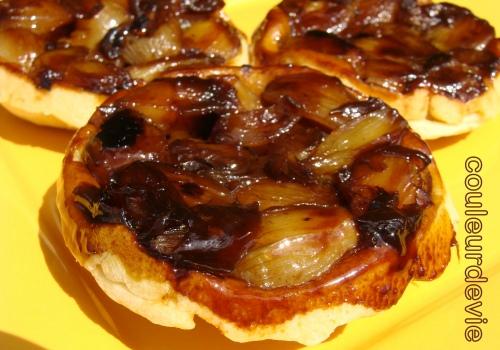 Tatin d’échalotes confites
