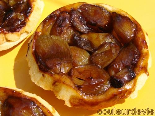 Tatin d’échalotes confites