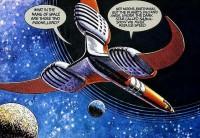 Case d'une planche intérieure du comics Dan Dare, Pilote du futur