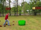 Super Mario dans jardin