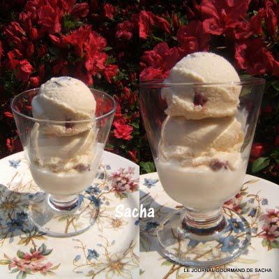 Crème glacée au sirop d'érable et cranberries