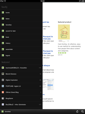 feedly ipad 2 Feedly, un excellent lecteur RSS pour votre iPad