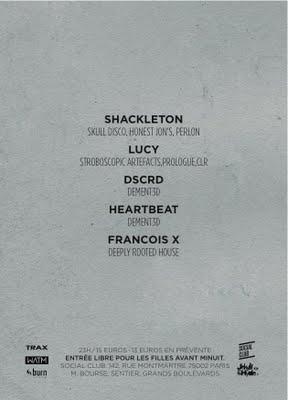 7 mais Dement3d Shackleton, Lucy, Francois X, Heartbeat,DSCRD