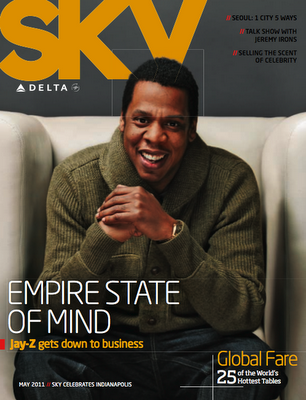 Jay'Z en couverture de Sky magazine