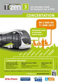 Ouverture de la concertation publique pour le T Zen 3, nouvelle offre de transport en commun en site propre entre Paris et les Pavillons-sous-Bois
