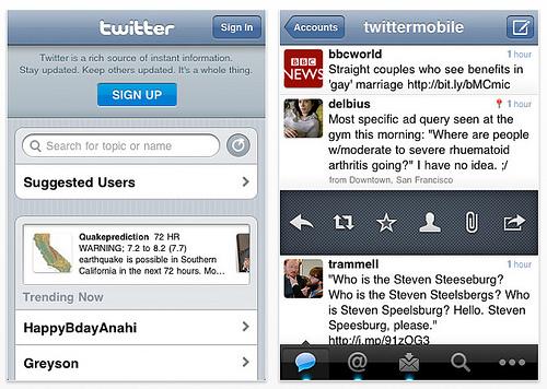 MAJ en 3.3.4 Twitter sur iPhone et iPad...