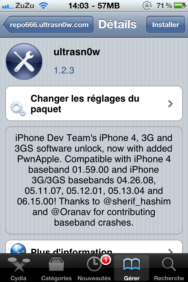 Ultrasn0w 1.2.3 devient compatible iOS 4.3.3