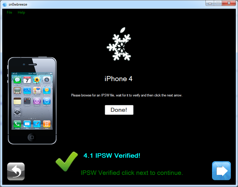 Sn0wbreeze 2.7, création de firmware custom pour iOS 4.3.3 sous Windows