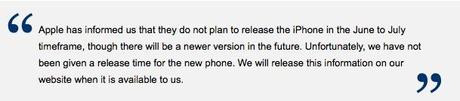 AT & T : Pas d’iPhone 5 cet été