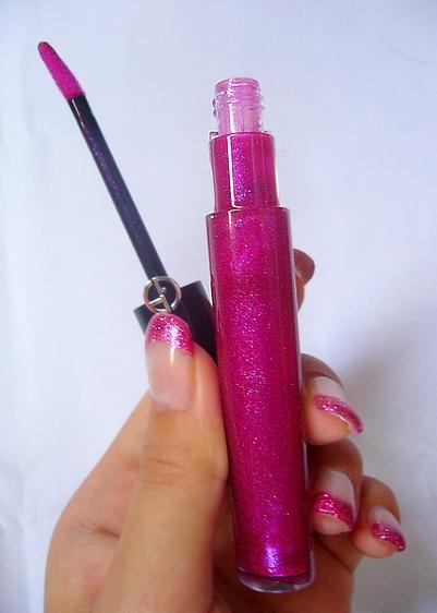 Test Le nouveau gloss ARMANI + ma french fushia =  :D