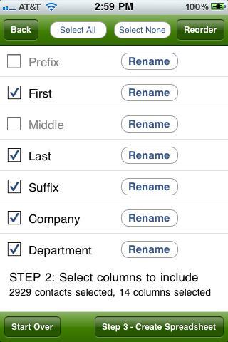 Contacts2Excel : App. Gratuites pour iPhone, iPod !