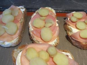 tartines bacon raclette