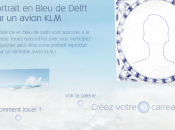 Votre portrait bleu Delft avion Tile Yourself