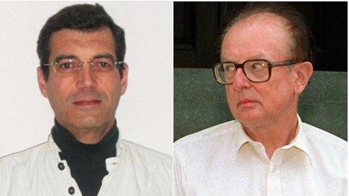 Xavier Dupont de Ligonnès (G) et John List au moment de son procès, en 1990.