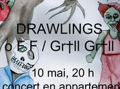 Hartzine Kongfuzi Booking présentent DRAWLINGS, Gr†ll concert privé