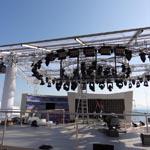 Le plateau du Grand Journal de Canal+ à Cannes