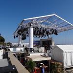 Le plateau du Grand Journal de Canal+ à Cannes