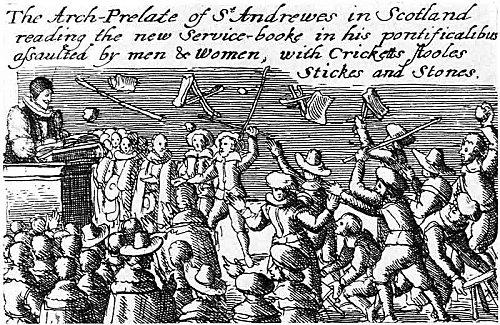 Riot against Anglican prayer book 1637