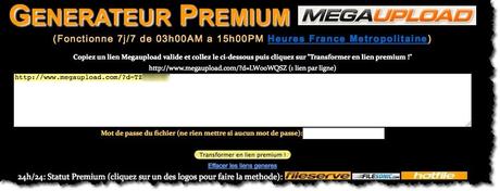 #302 Nouveau !!! Véritable Générateur de liens Megaupload Premium.