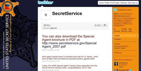 Les services secrets US sont sur Twitter !