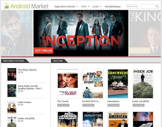 android market movies De la vidéo à la demande sous Android !