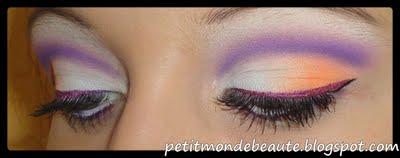 Cut crease néon (tendance color block ?)