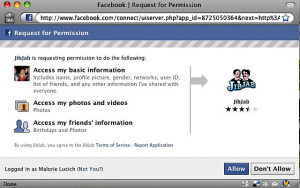 Facebook: toujours le problème de la confidentialité et de la vie privée.