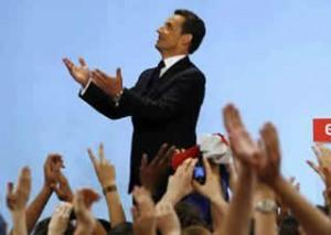 Nicolas Sarkozy au soir de sa victoire à l'élection présidentielle, le 6 mai 2007