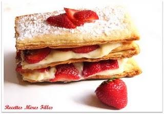 La recette Fraise : Millefeuille aux fraises